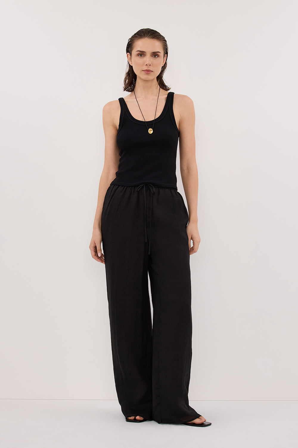 GINNY BLACK RAMIE PANT
