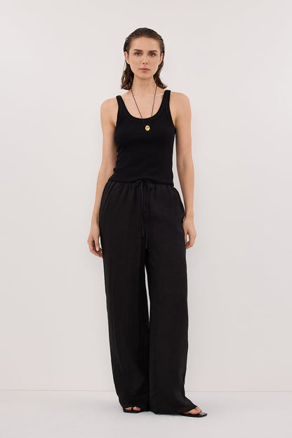 GINNY BLACK RAMIE PANT