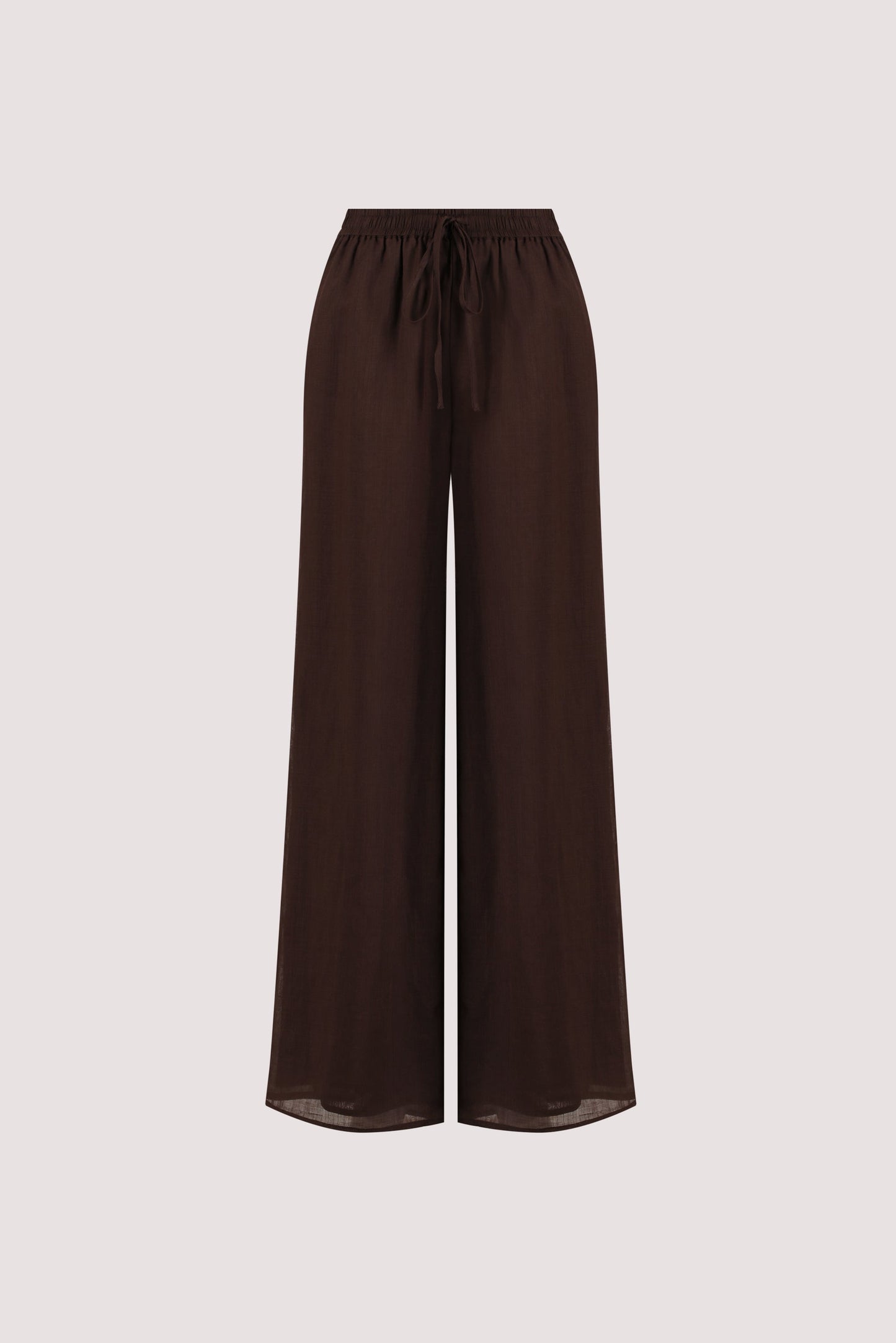 GINNY BURNT CHOC RAMIE PANT