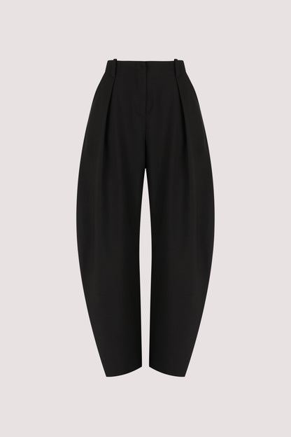 ROMY BLACK BARREL LEG TAILORED PANT