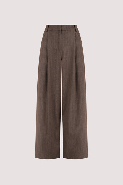 HAILEY CHOC STRIPE RELAXED PANT