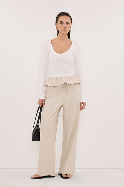 CYRUS NATURAL MARLE FISHERMAN PANT