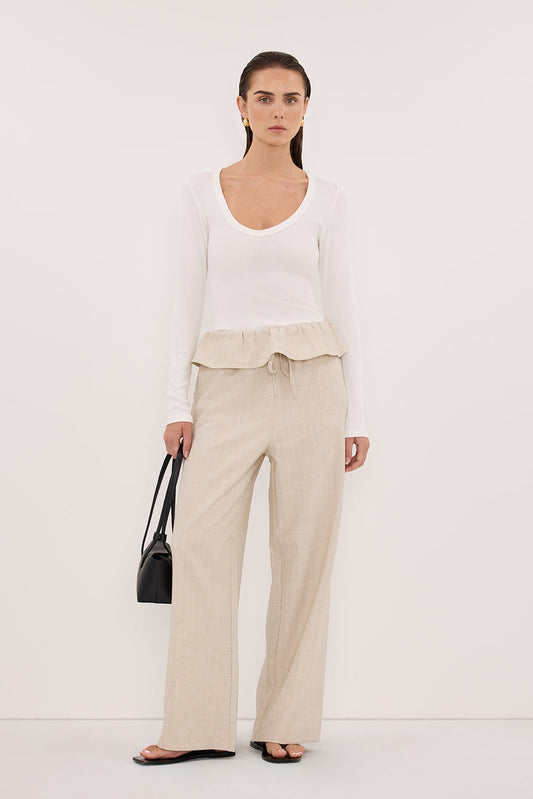 CYRUS NATURAL MARLE FISHERMAN PANT