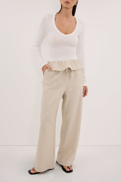 CYRUS NATURAL MARLE FISHERMAN PANT