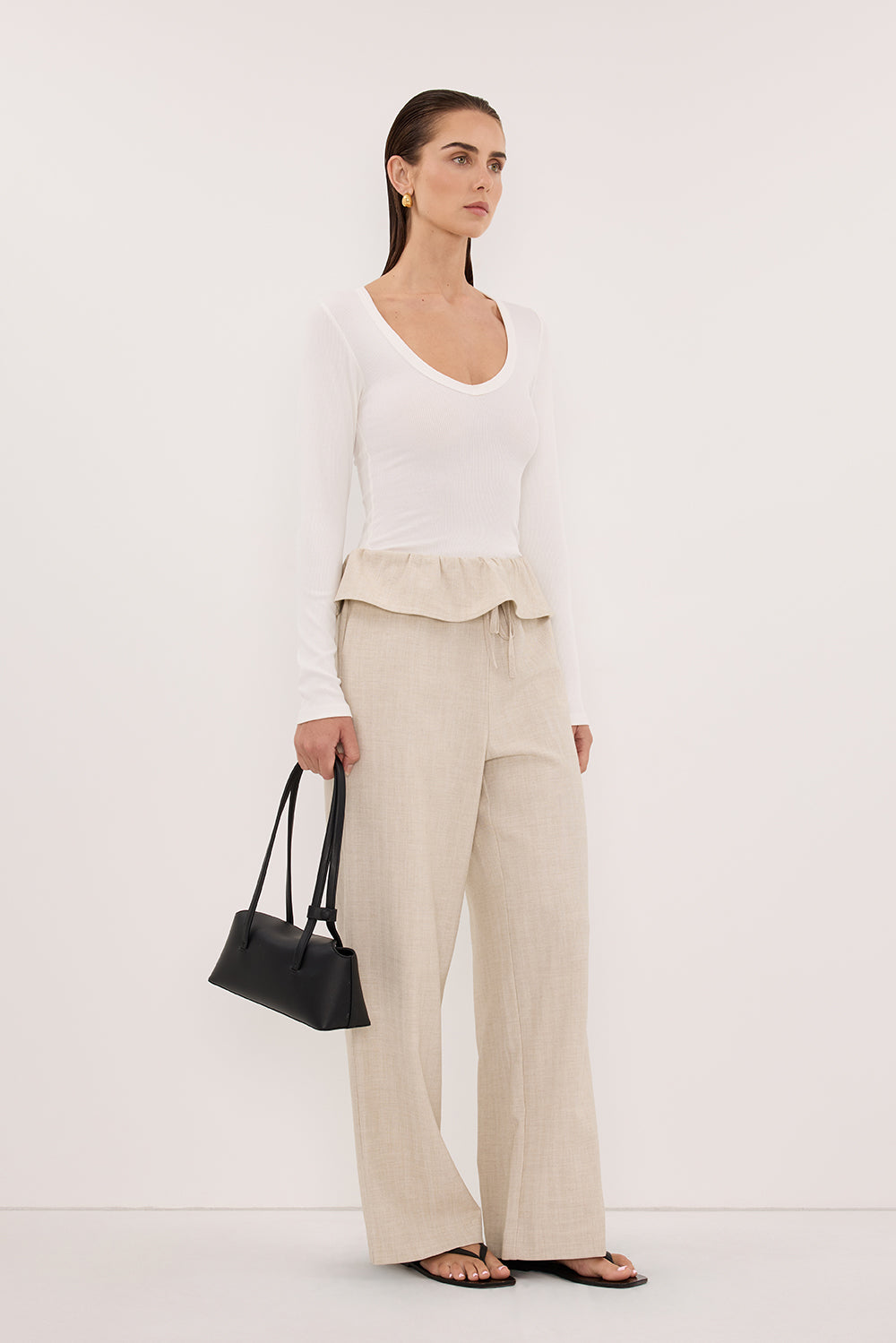 CYRUS NATURAL MARLE FISHERMAN PANT