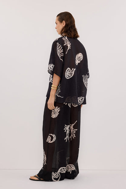 POSITANO BLACK RAMIE PANT