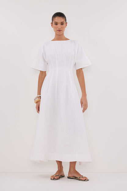 RAF OFF WHITE BOATNECK MIDI DRESS