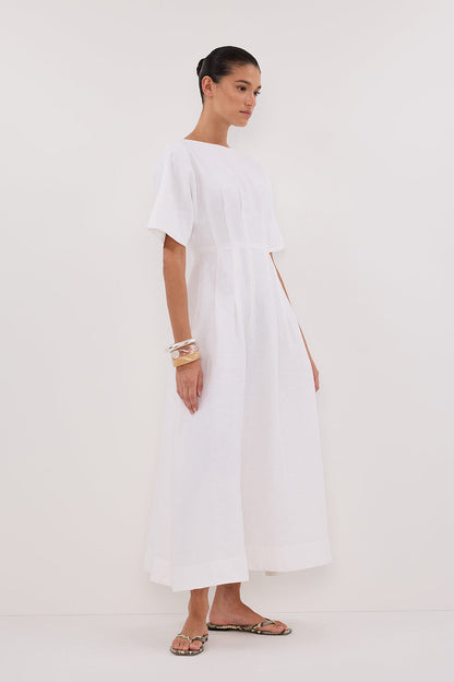 RAF OFF WHITE BOATNECK MIDI DRESS