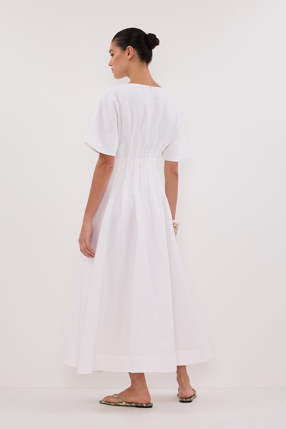 RAF OFF WHITE BOATNECK MIDI DRESS
