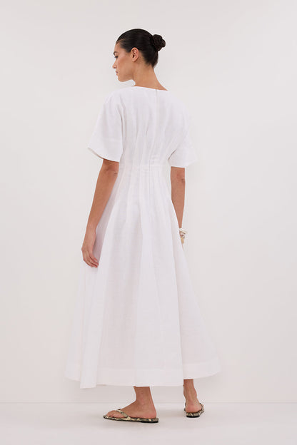 RAF OFF WHITE BOATNECK MIDI DRESS