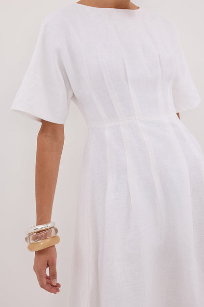 RAF OFF WHITE BOATNECK MIDI DRESS