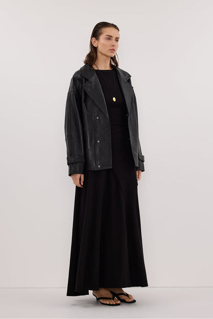 HADLEY BLACK SLEEVELESS KNIT MAXI DRESS