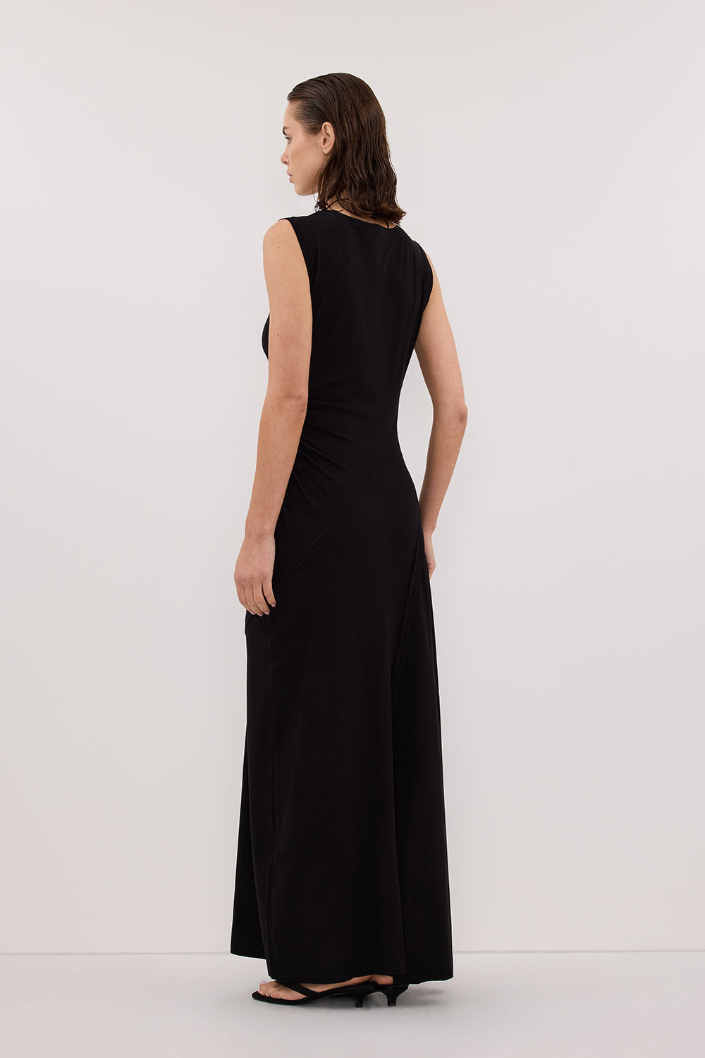 HADLEY BLACK SLEEVELESS KNIT MAXI DRESS