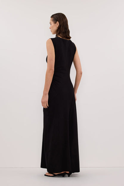 HADLEY BLACK SLEEVELESS KNIT MAXI DRESS
