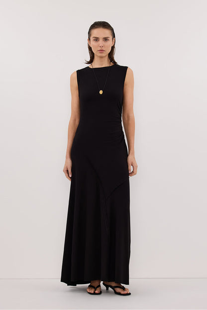 HADLEY BLACK SLEEVELESS KNIT MAXI DRESS