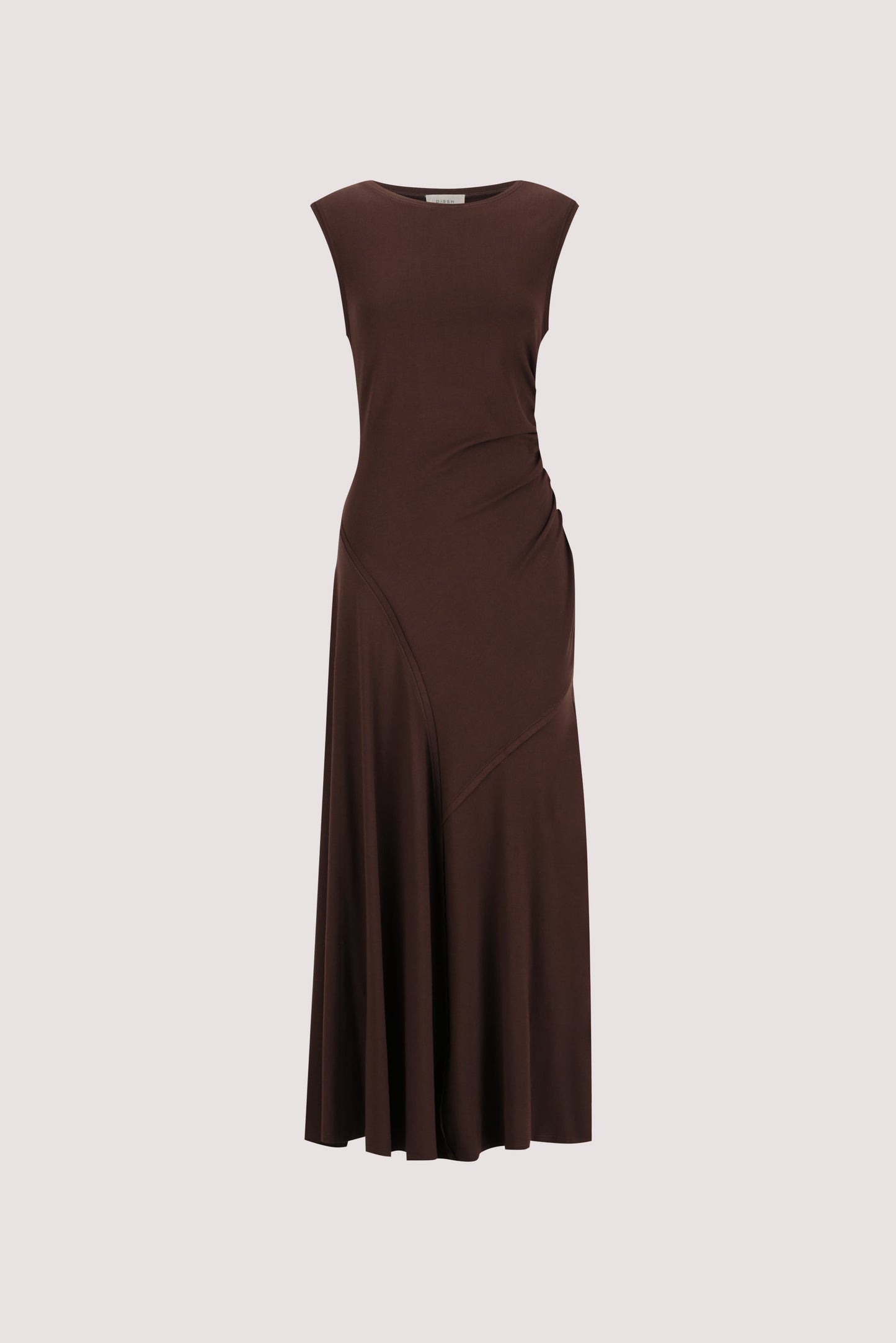 HADLEY CHOC SLEEVELESS KNIT MAXI DRESS
