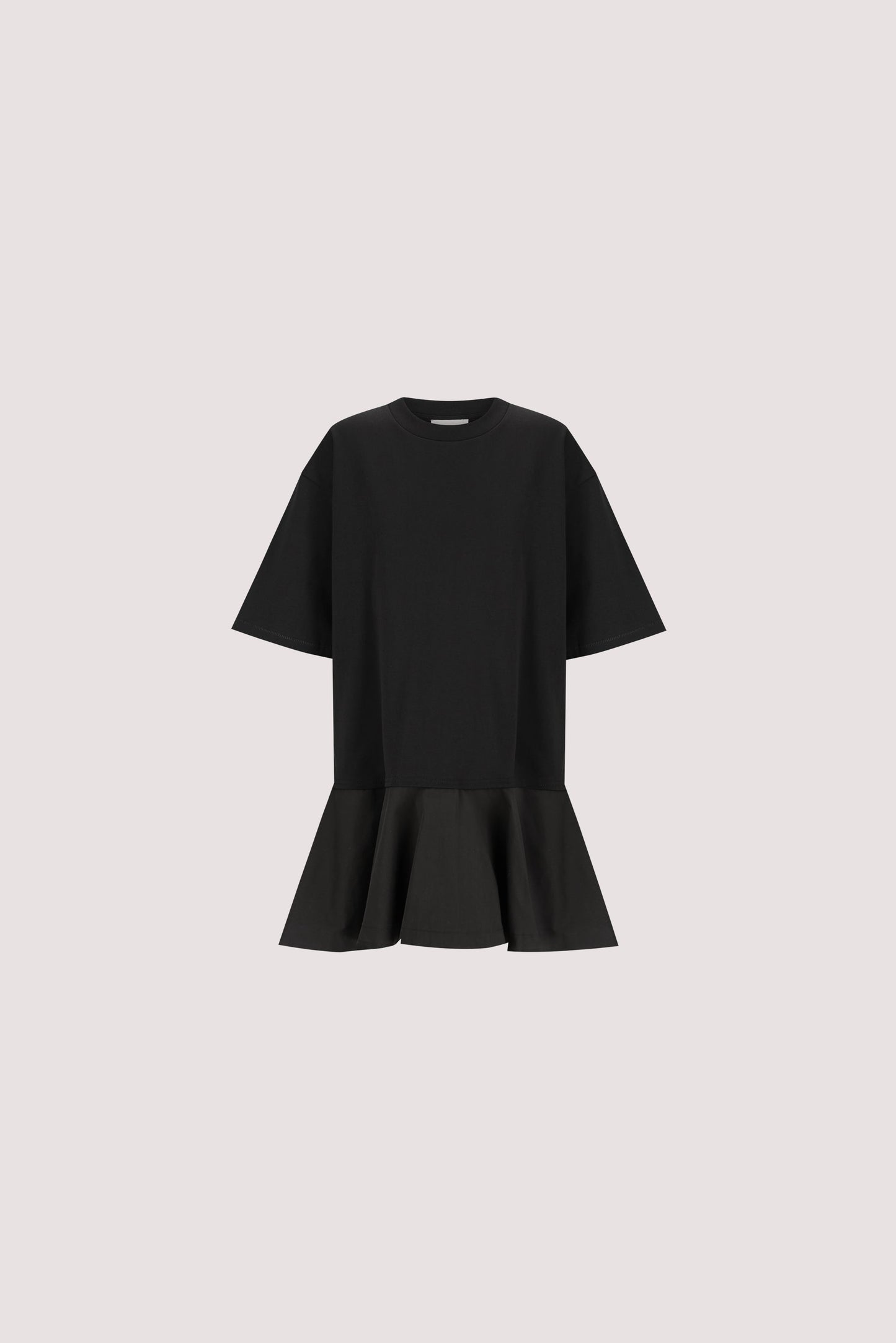 NOAH BLACK SHORT SLEEVE RUFFLE MINI DRESS