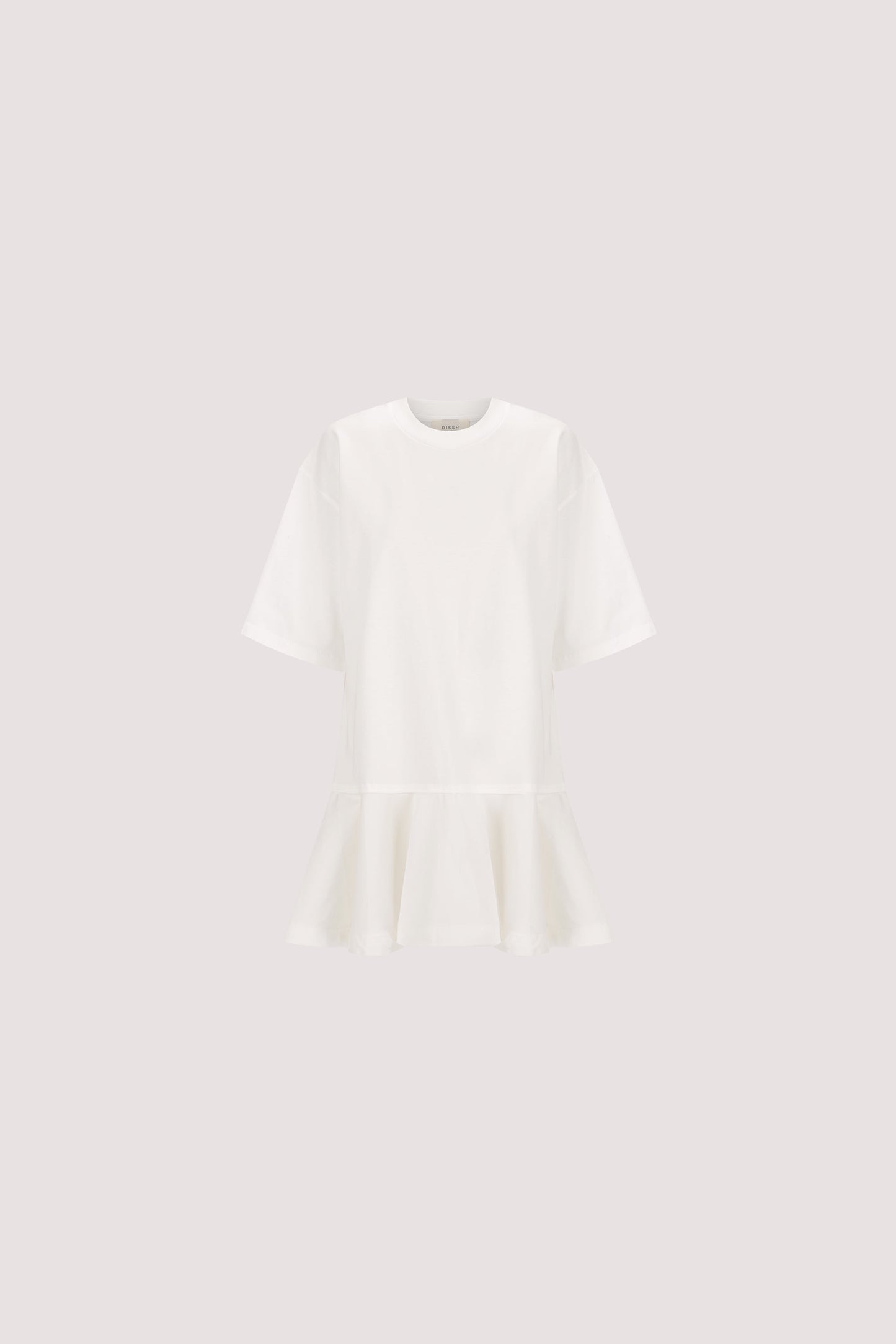 NOAH WHITE SHORT SLEEVE RUFFLE MINI DRESS