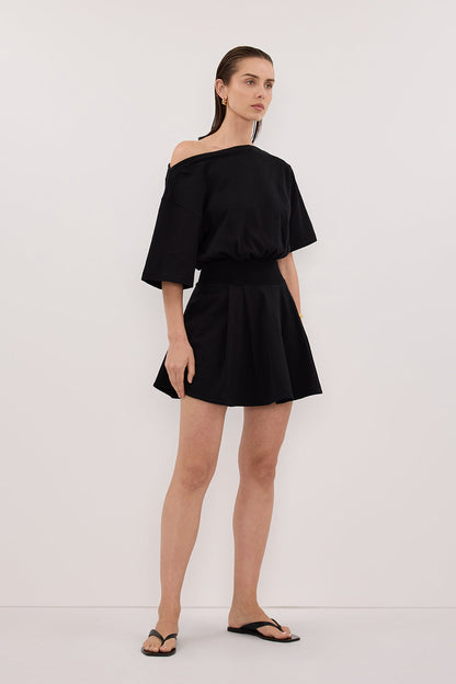 ESME BLACK ASYM MINI DRESS