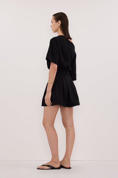 ESME BLACK ASYM MINI DRESS