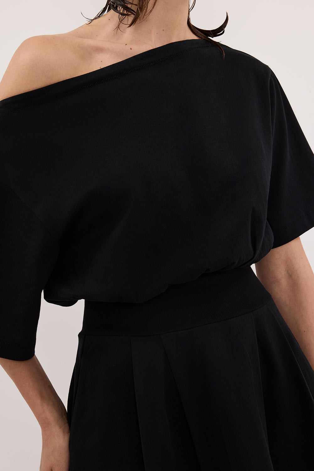 ESME BLACK ASYM MINI DRESS