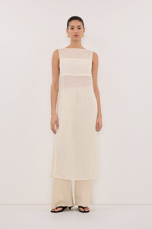 KAI STRAW SLEEVELESS RAMIE TUNIC TOP