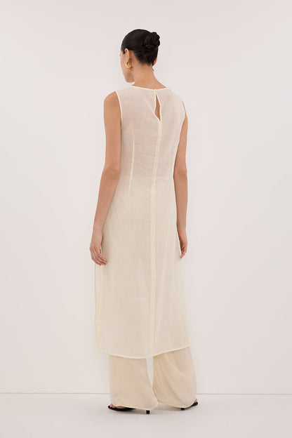 KAI STRAW SLEEVELESS RAMIE TUNIC TOP