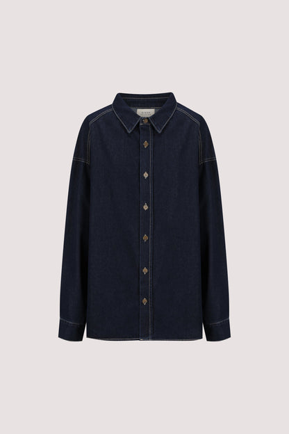 ASHTON INDIGO OVERSIZED DENIM SHIRT