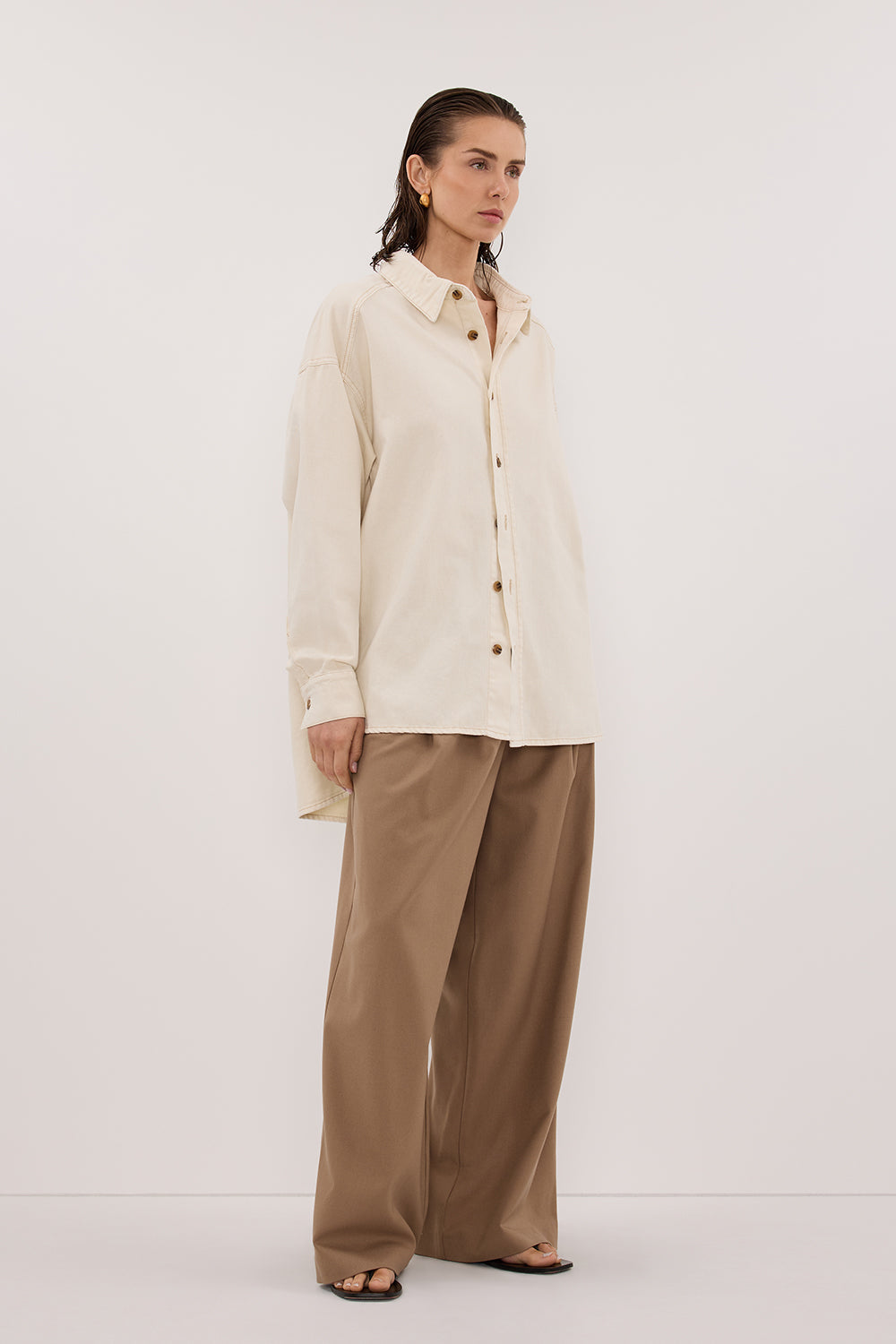 ASHTON NATURAL OVERSIZED DENIM SHIRT