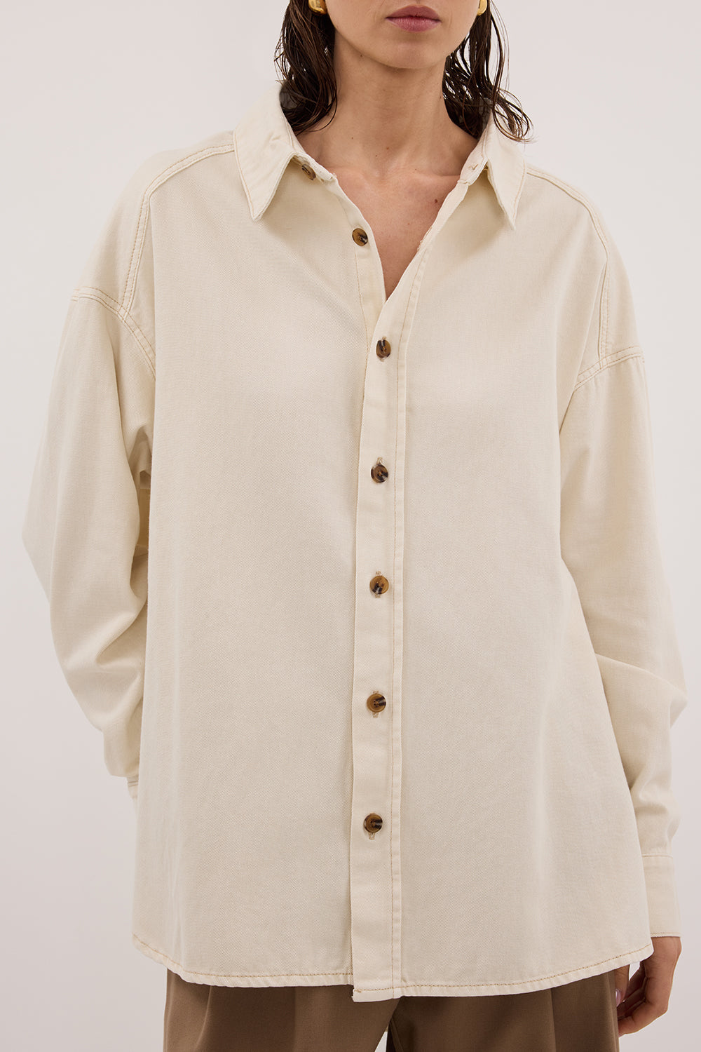 ASHTON NATURAL OVERSIZED DENIM SHIRT