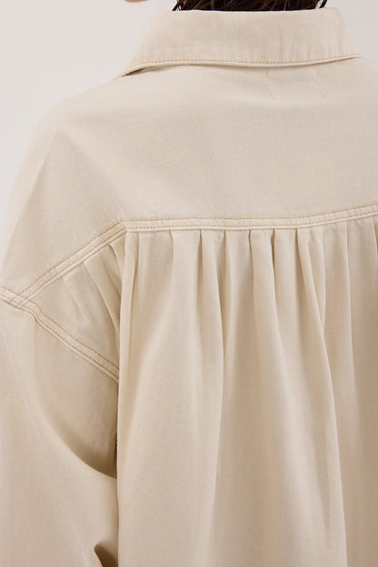 ASHTON NATURAL OVERSIZED DENIM SHIRT