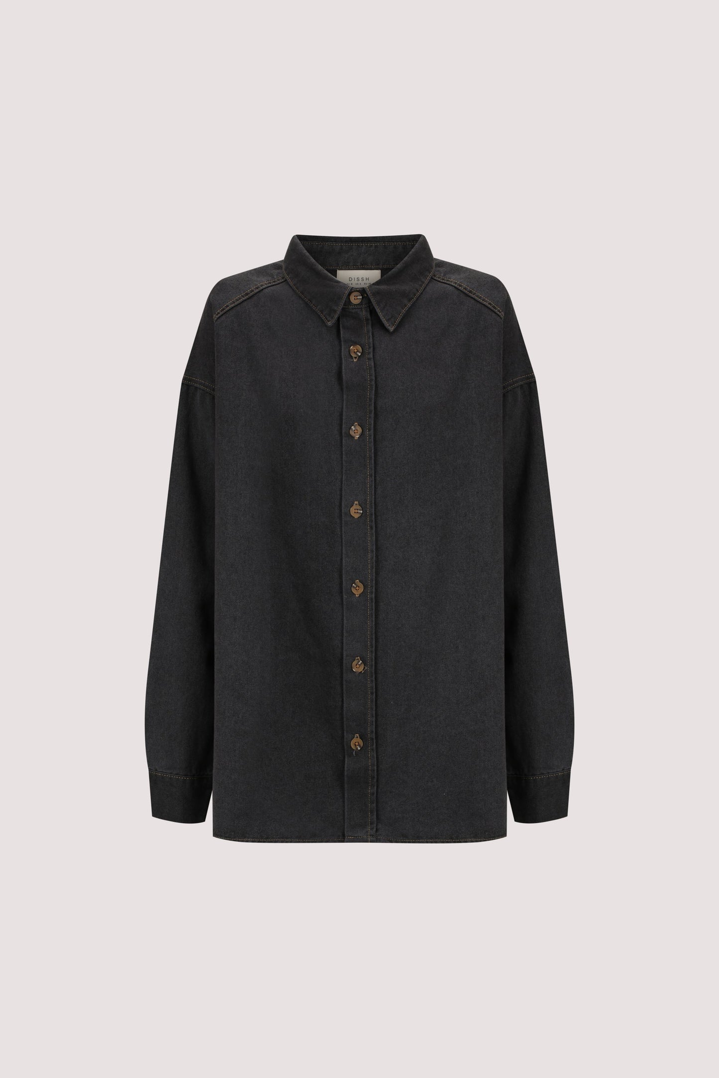 ASHTON WASHED BLACK OVERSIZED DENIM SHIRT