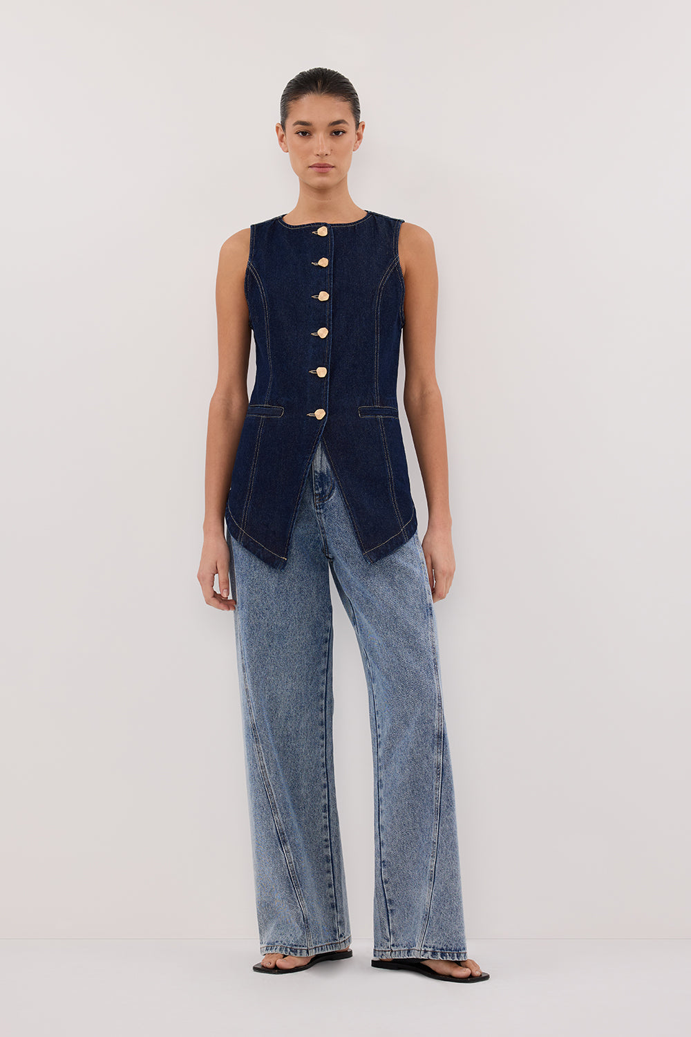 OLLY INDIGO DENIM VEST