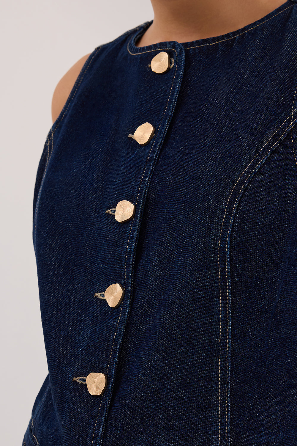 OLLY INDIGO DENIM VEST