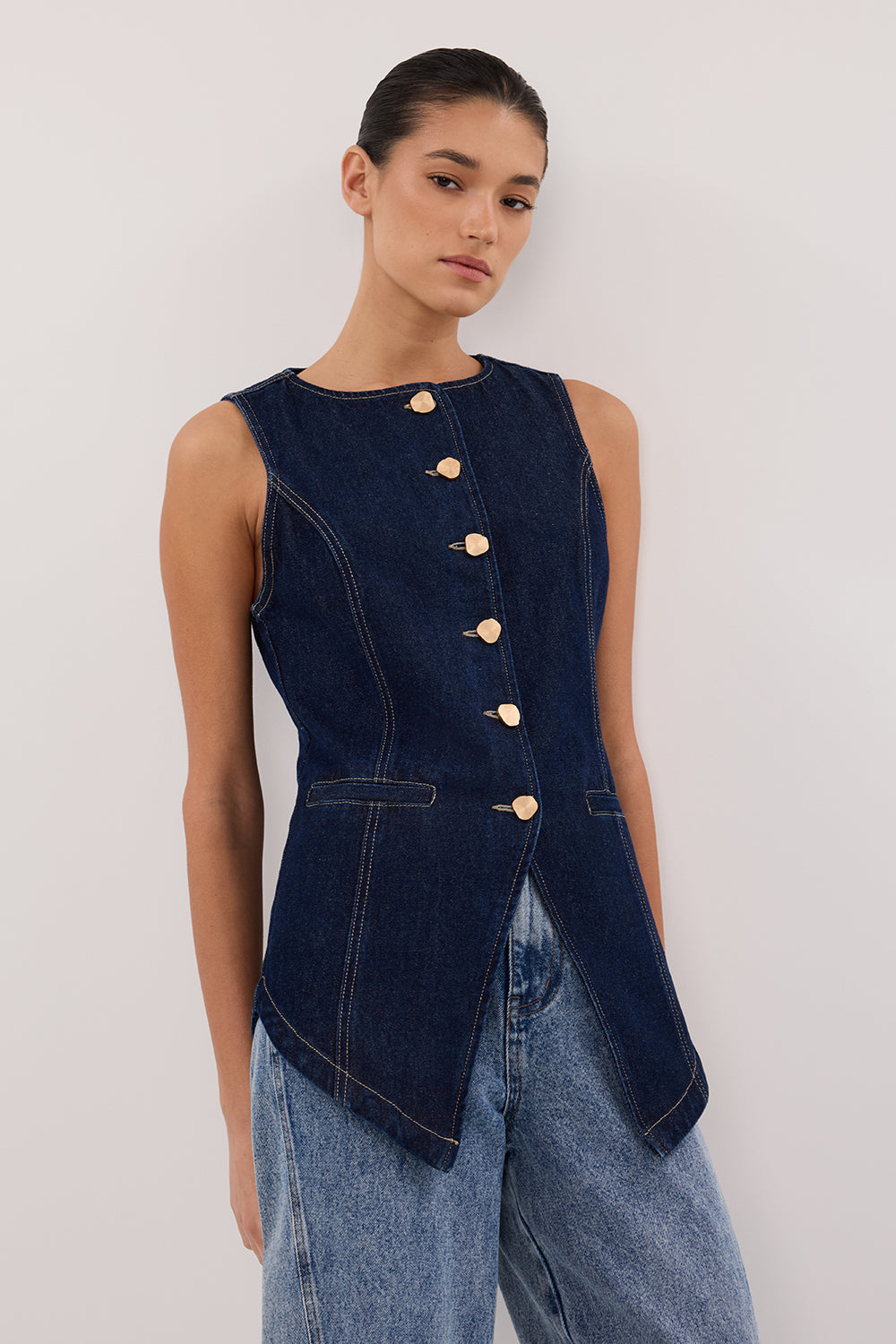 OLLY INDIGO DENIM VEST