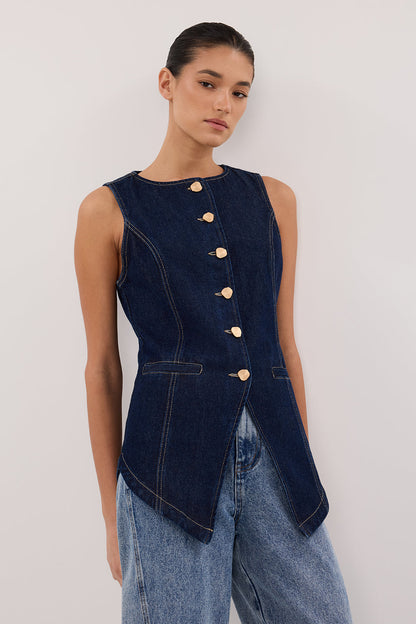 OLLY INDIGO DENIM VEST