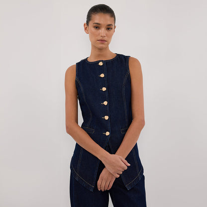 OLLY INDIGO DENIM VEST
