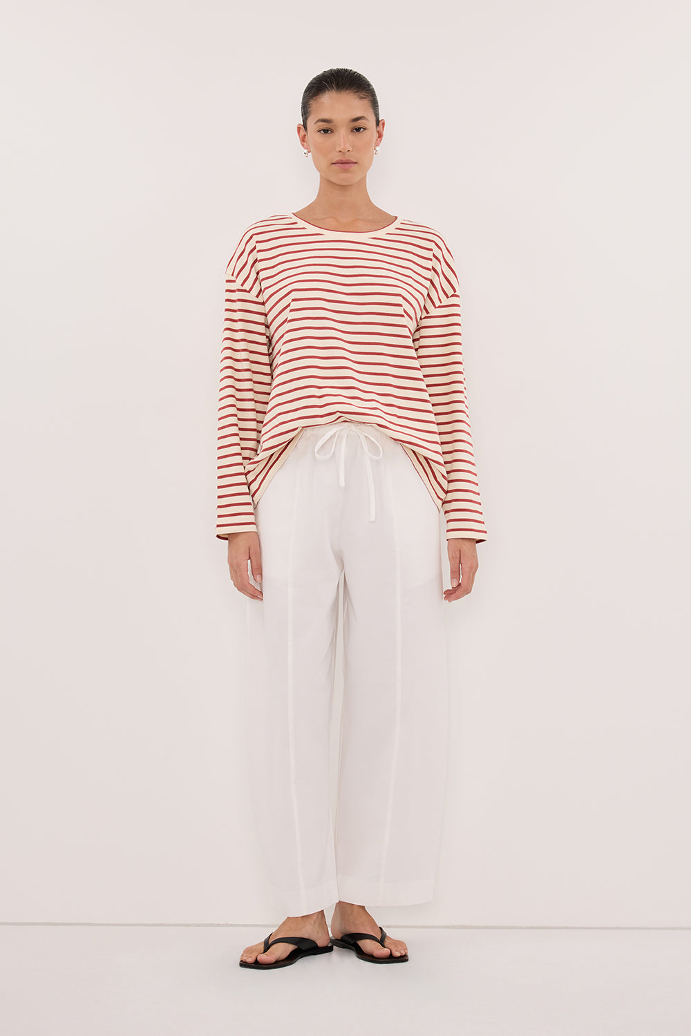 NOLA SAHARA STRIPE LONG SLEEVE TEE