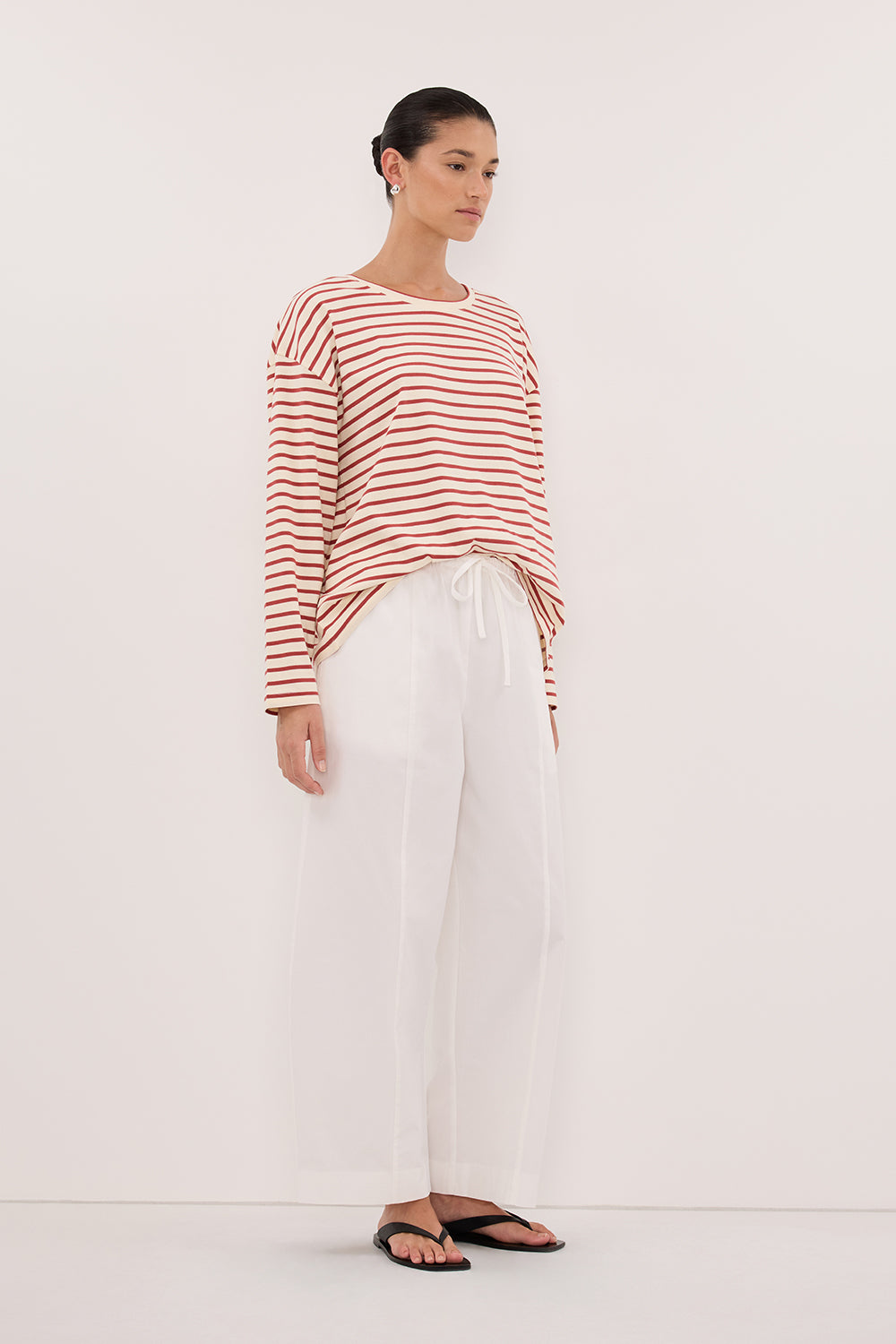 NOLA SAHARA STRIPE LONG SLEEVE TEE