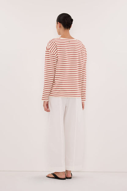 NOLA SAHARA STRIPE LONG SLEEVE TEE