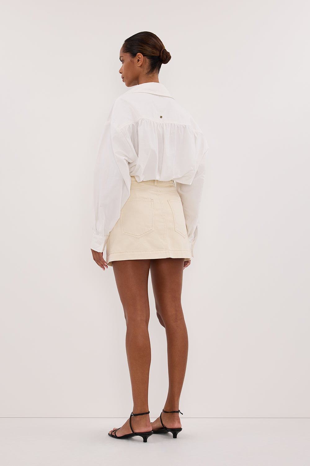 KERA NATURAL DENIM A LINE SKORT