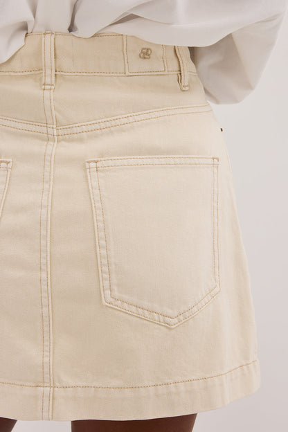 KERA NATURAL DENIM A LINE SKORT