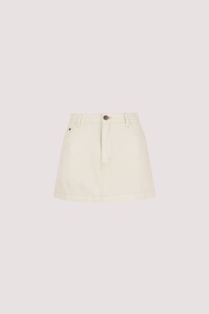 KERA NATURAL DENIM A LINE SKORT