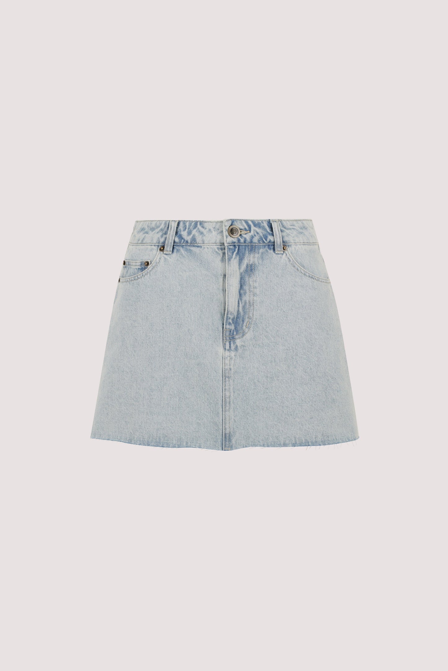DANA LIGHT RINSE DENIM MINI SKIRT