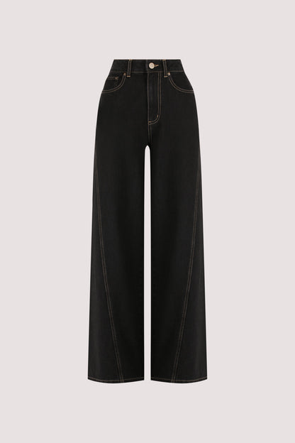 CARSON JET BLACK WIDE LEG JEAN