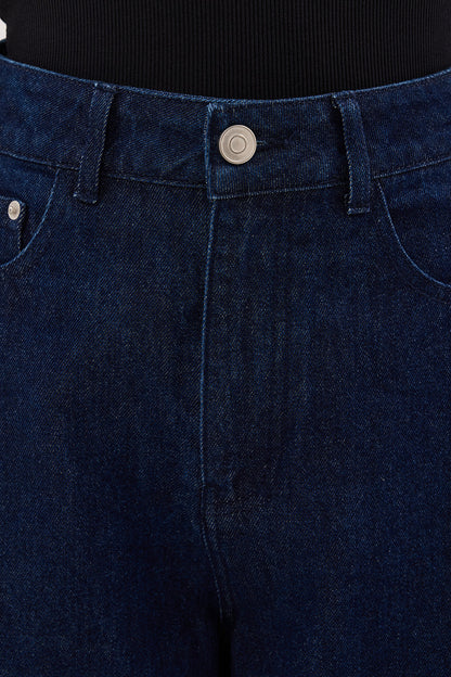 CALEB INDIGO BARREL LEG JEAN