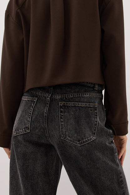 REAGAN 2.0 WASHED BLACK TALL SLOUCHY JEAN