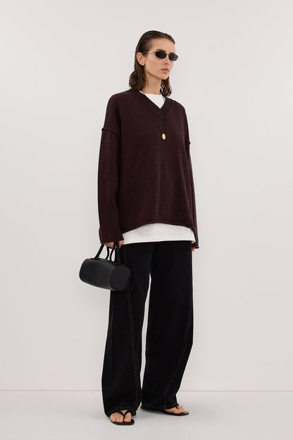 CARSON JET BLACK TALL WIDE LEG JEAN