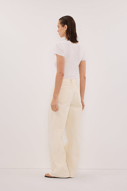 REAGAN 2.0 CREAM SLOUCHY JEAN