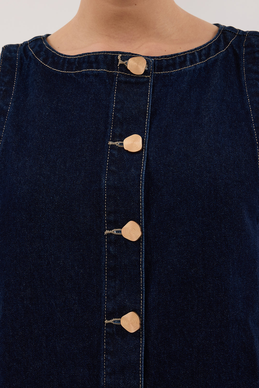 SHERI INDIGO DENIM MINI DRESS